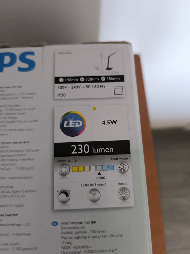 Lampara Escritorio Philips myLiving 66016