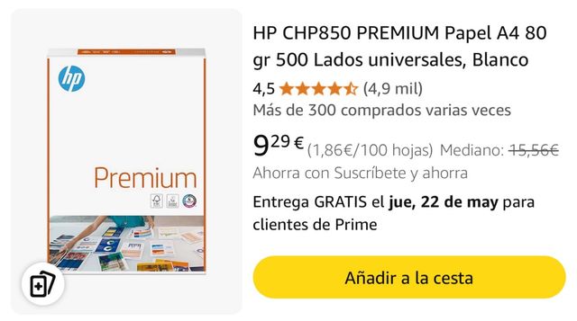 Folios A4 HP Premium