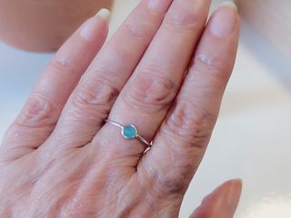 Anillo plata y  Amazonita 