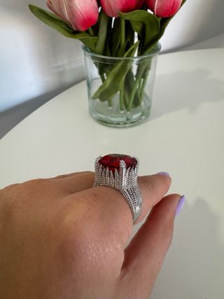 Lote de 4 Anillos de Mujer Talla 8-9 en Acero 