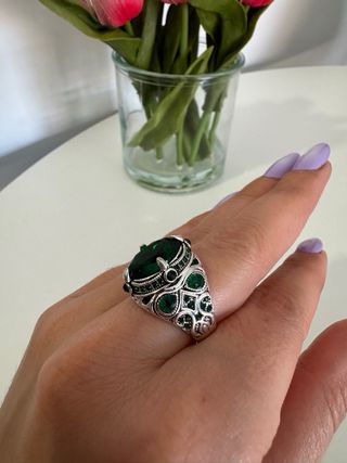Lote de 4 Anillos de Mujer Talla 8-9 en Acero 