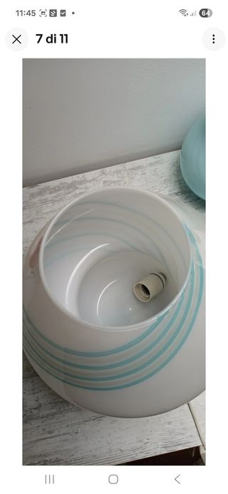 Lampada Vetro Murano vintage a fungo