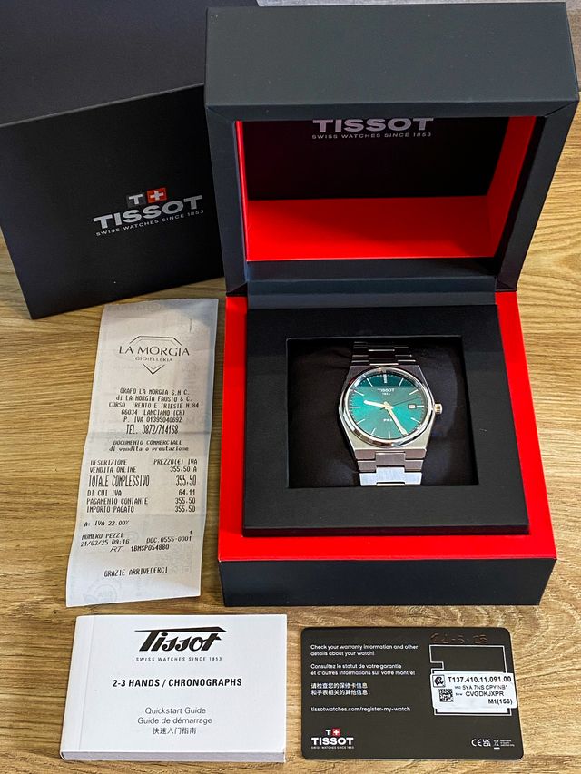 Tissot prx 40mm quartz green