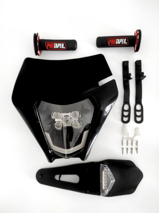 CARETA KTM LED, PUÑOS PROTAPER PORTAMATRICULAS LED
