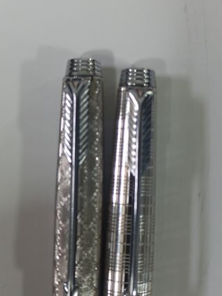 Bolígrafo y lápiz mecánico Parker:  de plata 