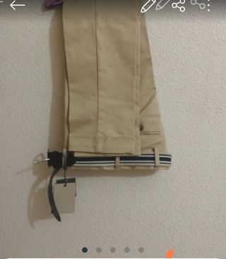Pantalón vestir niño beige talla 7/9 años