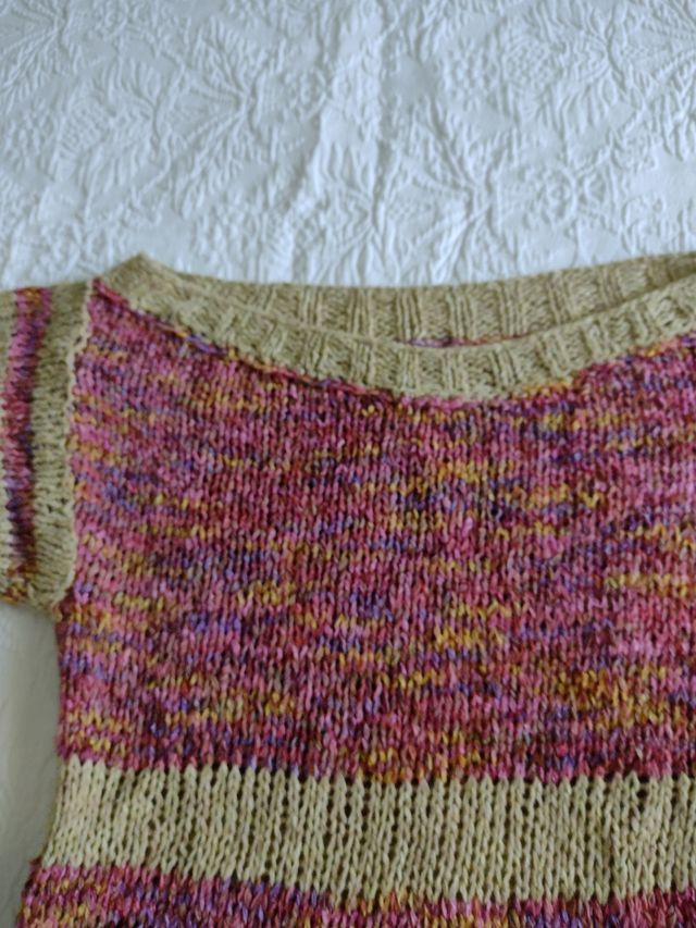 Maglia  lavorata a mano donna cotone