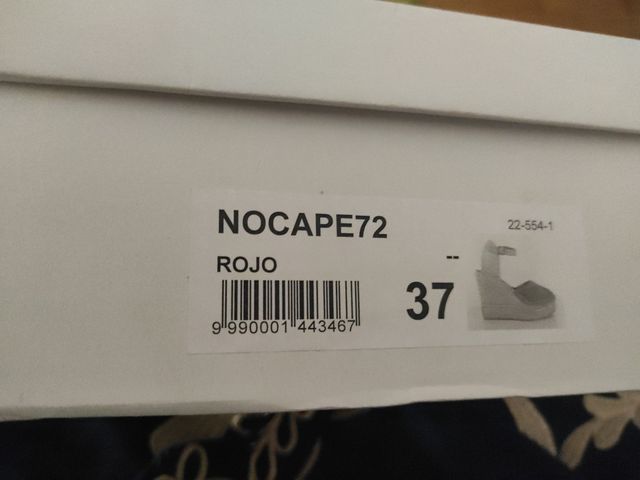 Alpargatas cuña rojas beige