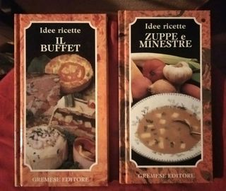 (65)-4 libri cucina buffet snacks verdure zuppe