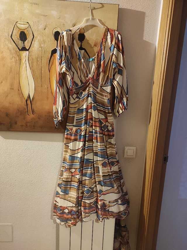 Vestido boho chic multicolor