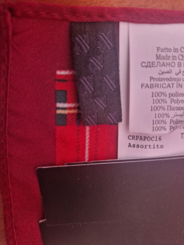 Fazzoletto da taschino uomo scozzese rosso