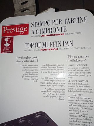 Teglia Prestige 6 tartine/muffin