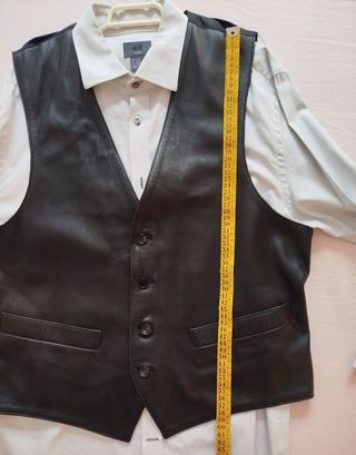 Chaleco piel negro