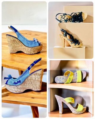 Replay- Nuevas- Sandalias tacón en amarillo