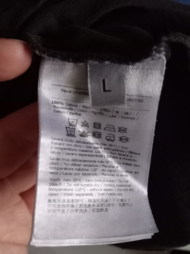 T-shirt uomo Gaudi taglia L grigio scuro