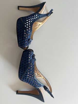 ZAPATOS TACON AZUL REBECA SANVER