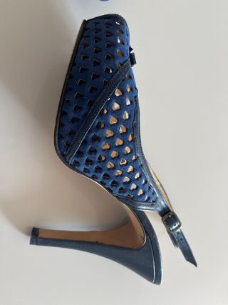 ZAPATOS TACON AZUL REBECA SANVER