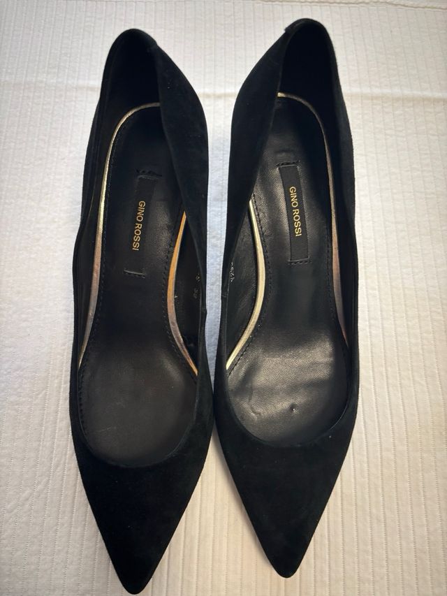 Salones Gino Rossi ante negro, talla 38