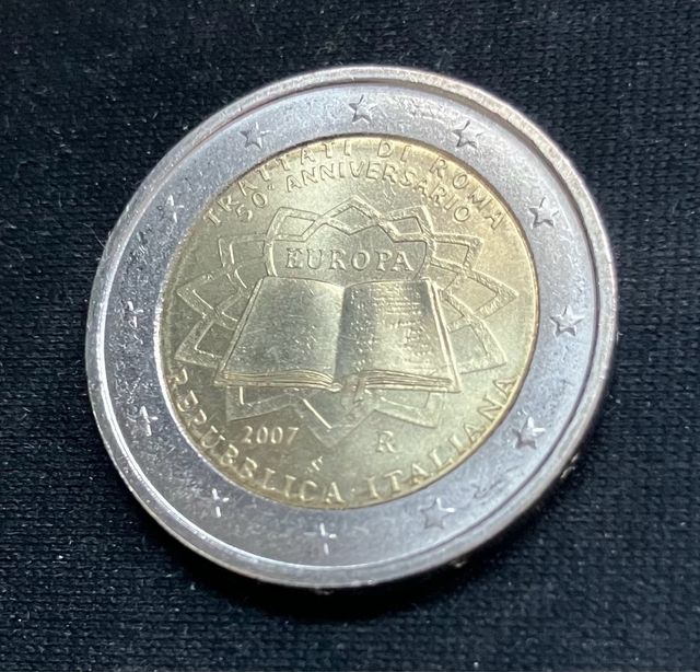 Moneda 2€ Italia Tratado Roma 2007