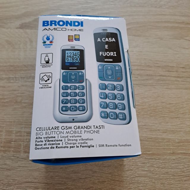 Telefono grandi tasti Brondi Amico Home - Bianco e