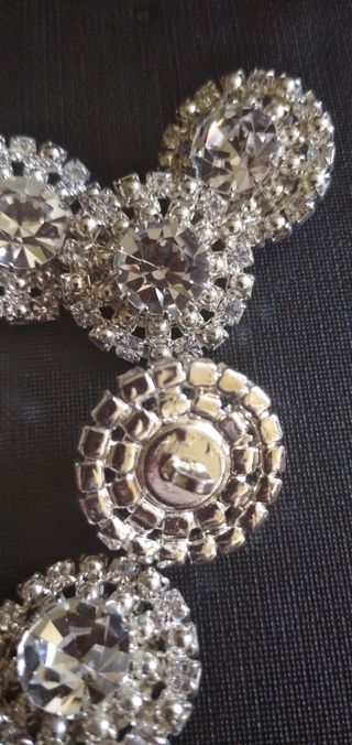 7 botones joya,strass