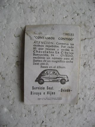 Cromo álbum contamos contigo 1968 ciclismo