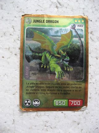 carta Invizimals Jungle Dragon número 135 Láser