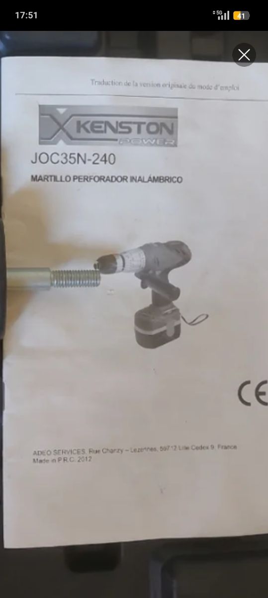 Taladro percutor 24V +2 baterías