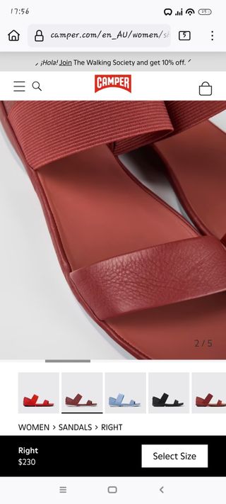 Sandalias Camper rojas 39