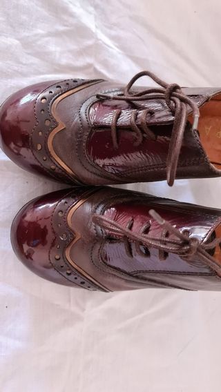 Zapatos Oxford Marrón Mujer