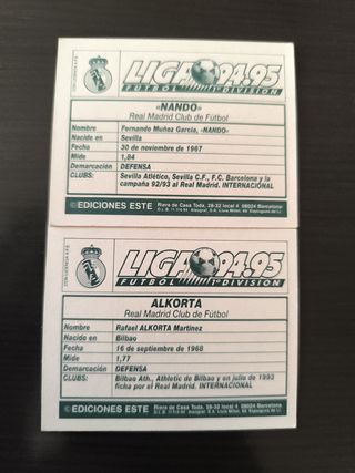 Cromos Real Madrid antiguos