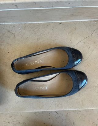 Ballerine blu scamosciate