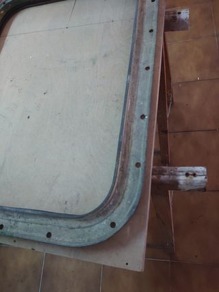 Ojo de buey bronce rectangular