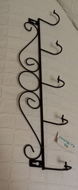 Percha negra forja 