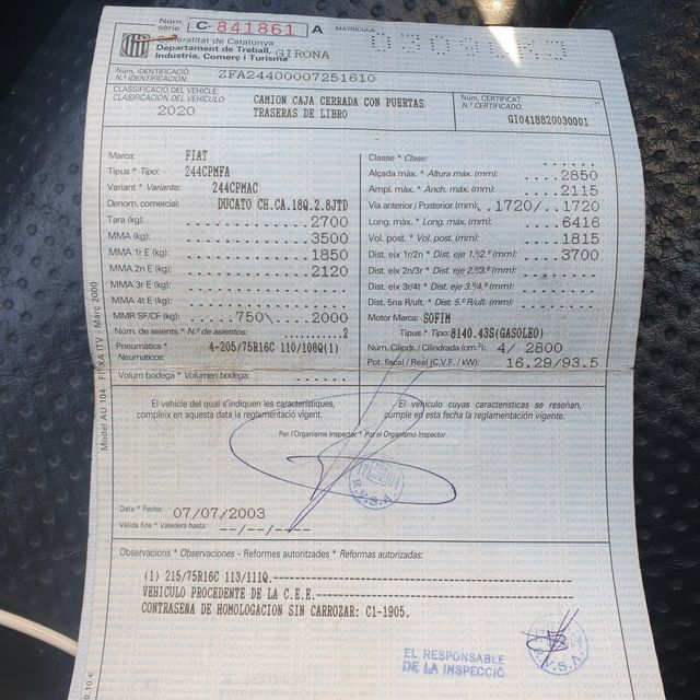 FIAT Ducato 2003-caja 244