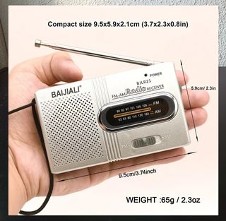 Radio Transistor AM/FM Mini Poket Modelo Baijiali 