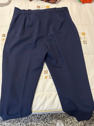 Pantalón Punto Roma -talla 40- azul marino