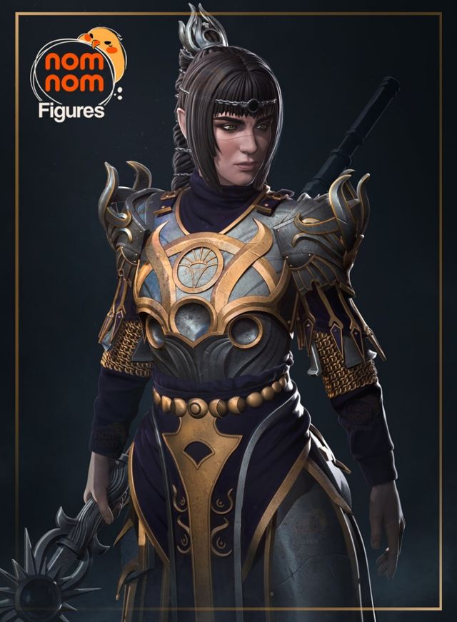 Karlach figura in resina dipinta a mano di Baldur