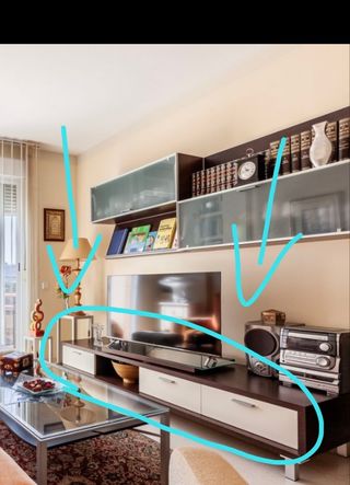 Mueble y plataforma giratoria para televisión.