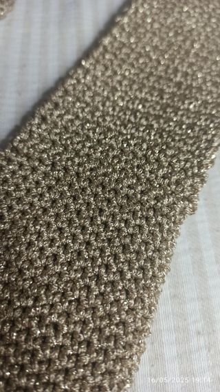 Bolso crochet beige dorado