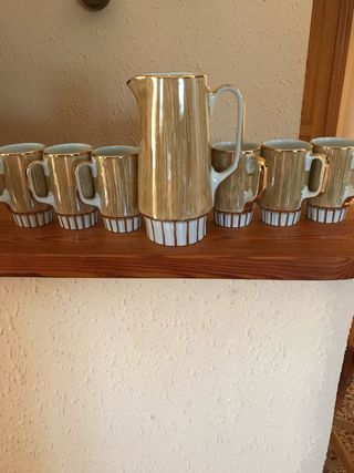 Juego Cerveza Vintage - 6 tazas + jarra