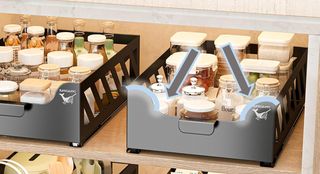 2 Cajones Cocina Extensibles Metal Blanco