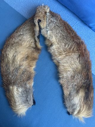 Cuello de piel de zorro - marrón, gris