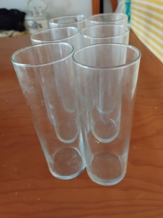6 vasos tubos