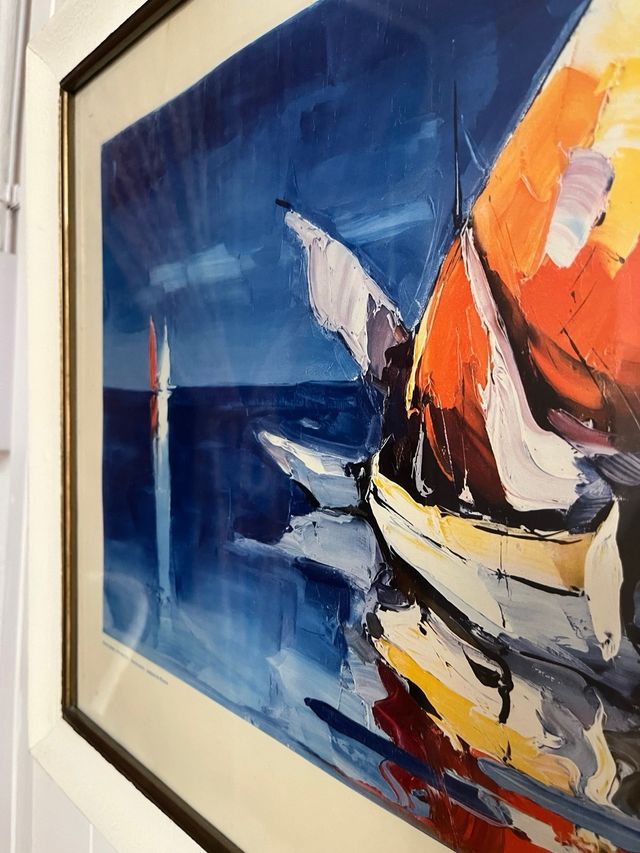 Cuadro vintage “Barcos de pesca” de Jörgen Runge