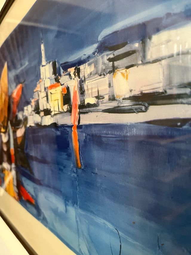 Cuadro vintage “Barcos de pesca” de Jörgen Runge