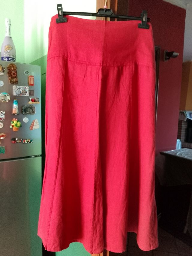 Gonna lunga in puro lino