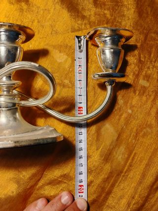 Candelabro color argento 3 luci