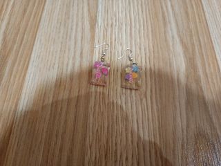 Pendientes resina multicolor