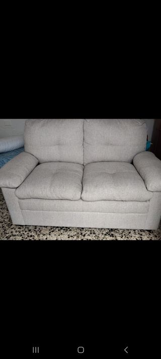Sofá 2 plazas beige - 123cm